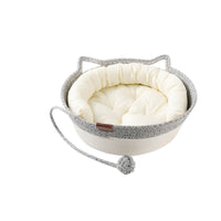 Pet Cat Bed with Removable Cushion, All-Season Cat House for Small to Large Cats
