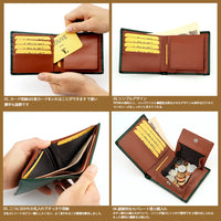 Men's Genuine Leather Bifold Wallet with Box Coin Pocket
