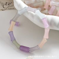 UV Color-Changing Bamboo Knot Glass Beads for DIY Bracelets and Jewelry Making