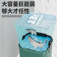 Portable Collapsible Fishing Bucket with Lid - Multi-functional Live Fish Container