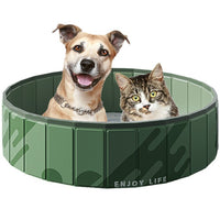 Foldable Pet Swimming Pool Portable Dog Bath Tub Collapsible Cat Paddling Pool for Washing and Play