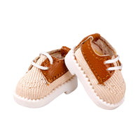 OB11 Doll Canvas & Leather Shoes for 1/12 BJD Dolls, Fashion Accessories for Male & Female Figures