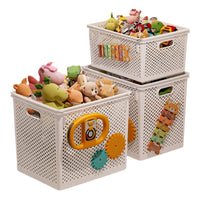 Kids' Stackable Toy Storage Bin with Wheels - Large Capacity Organizer for Plush Dolls and Baby Items