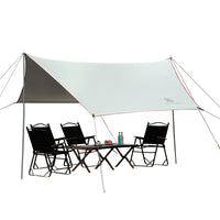 Lvzhyou Outdoor Aluminum Alloy Ridge Tent with Sunshade for Camping and Overnight Rain Protection