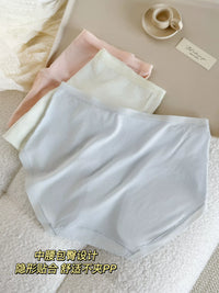 Women's Modal Seamless Mid-Waist Briefs, Antibacterial Underwear