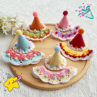 Pet Birthday Hat and Scarf Set for Cats and Dogs - Cute Handmade Party Decoration and Photo Prop
