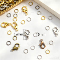 DIY Jewelry Making Kit with Open Jump Rings, Closed Jump Rings, and Lobster Clasps