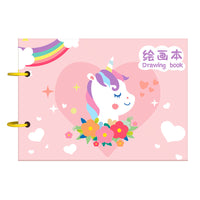 A4 Sketchbook for Kids, 100 Sheets Thickened Drawing Pad, Cartoon Kindergarten Training Blank Book