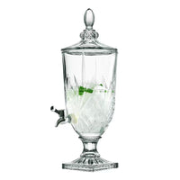 Glass Beverage Dispenser with Spigot, Nordic Style Commercial Hotel Buffet Milk Juice Drink Dispenser