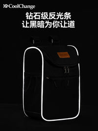 Waterproof Reflective Front Handlebar Bag for Electric Scooter & Bicycle - Foldable Storage for Charger & Essentials