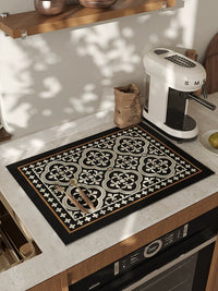 Diatomaceous Earth Kitchen Sink Drying Mat, Super Absorbent Non-Slip Quick Dry Countertop Mat for Bathroom