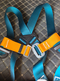 Full Body 5-Point Harness Fall Protection Safety Belt with Lanyard for Construction and High-Altitude Work