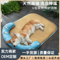 Pet Cooling Mat for Dogs and Cats, Summer Ice Silk Pet Bed, All Seasons