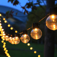 Outdoor Solar LED Globe String Lights G50 Bulbs for Camping Patio Decor