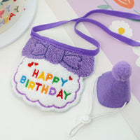 Pet Birthday Bandana and Hat Set for Dogs and Cats