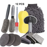Car Detailing Brush Set - 10-Piece Automotive Cleaning Kit for Interior and Exterior