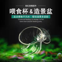 Aquarium Fish Feeder Ring Floating Food Feeding Station with Suction Cup