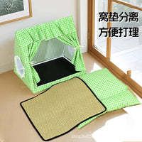 Pet Tent Bed for Cats and Small Dogs, Washable Semi-Enclosed Pet House, All Seasons