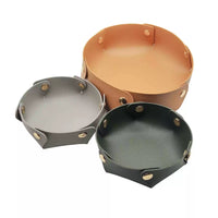 Leather Valet Tray Decorative Storage Box for Desk Entryway Coffee Table