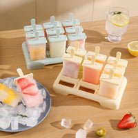 9-Grid Ice Cream Pop Mold with Lid for DIY Frozen Treats