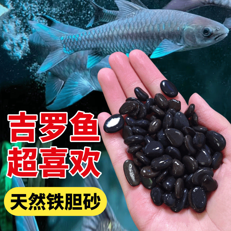 Natural Black Iron Gallbladder Sand for Aquarium Landscaping, Turtle Tanks, and Fish Color Enhancement