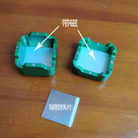 Aluminum Square Belt Buckle Style Billiard Cue Tip Shaper and Clamp Set