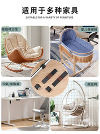 Bow-Shaped Steel Tube Chair Leg Caps for Office and Computer Chairs, Anti-Wear and Non-Slip Floor Protectors