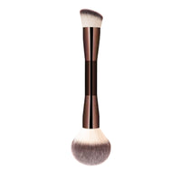 Dual-Ended Loose Powder & Contour Brush - Soft Bristle Setting Powder & Shading Brush for Face