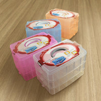 3-Layer Transparent PP Plastic Storage Box for Jewelry, Toys, Hardware, and Fishing Gear