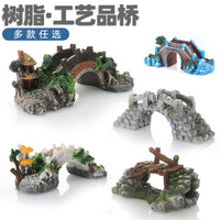 Aquarium Resin Bridge Ornament Fish Tank Decoration
