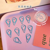 Creative Teardrop Metal Paper Clips, Gold Tone, for Office and Bookmarks