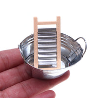 Dollhouse Miniature Washbasin and Washboard Set for Bathroom Decor