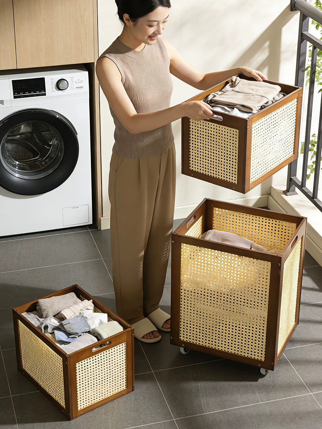 Household Laundry Hamper Storage Basket for Clothes, Plush Toys, and Snacks