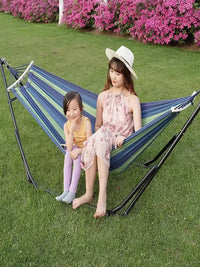 Foldable Hammock Stand with Optional Canvas Hammock, Indoor/Outdoor Multi-functional Support Frame