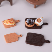 Miniature Wood Grain Tray for Dollhouse Decor and DIY Crafts