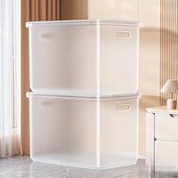 Clear Plastic Storage Bins with Lids for Toys, Snacks, and Clothing Organization
