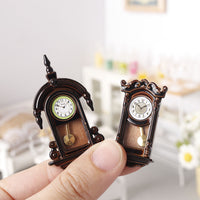 Miniature Retro Grandfather Clock for 1:12 Dollhouse