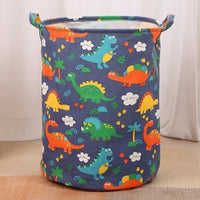 Foldable Cotton Linen Laundry Hamper with Waterproof Lining
