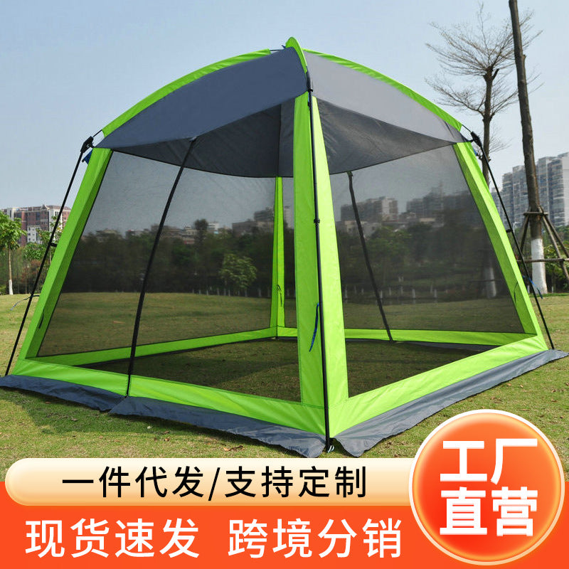 Outdoor Camping Tent 3-4 Person Sunshade Insect-Proof Canopy