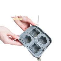 2-in-1 Creative Cube Ice Tray with Lid, Food-Grade Ice Ball Maker for Home Use