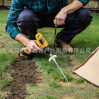Carbon Steel Luminous Hexagon Ground Pegs for Tents - Electric Drill Compatible, Portable, Rotating Plastic Head