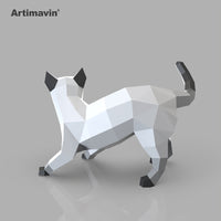 DIY 3D Cat Paper Sculpture Model Craft Kit