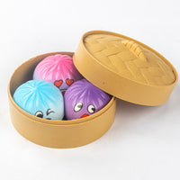 Simulation Steamed Bun Expression Cartoon Pinch Toy Stress Relief Slow Rebound for Kids