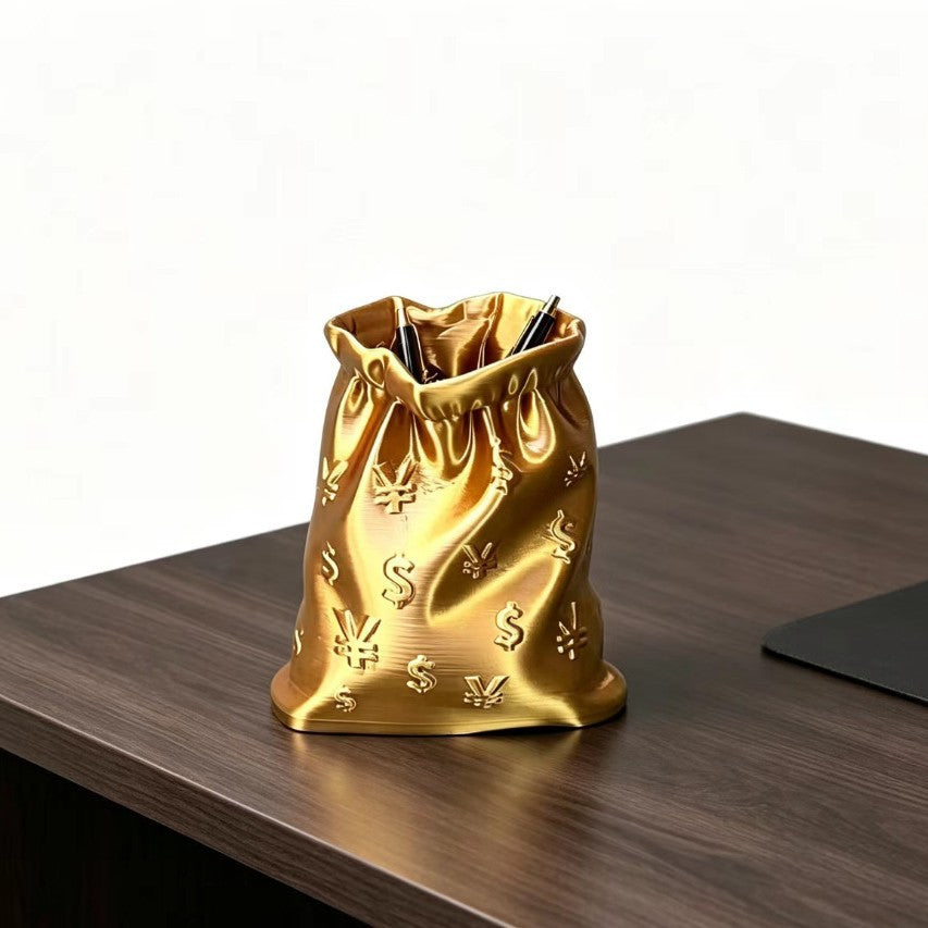 Lucky Money Bag Pen Holder for Desk Organization