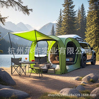 Instant Pop-Up Car Tailgate Tent with Awning for Camping and Road Trips