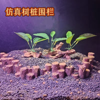Resin Tree Stump Fence Aquarium Landscape Decoration