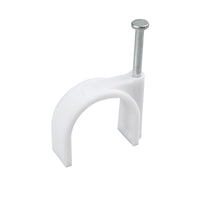 Cable Wire Clips with Steel Nails for Wall Mounting - 100 Pack