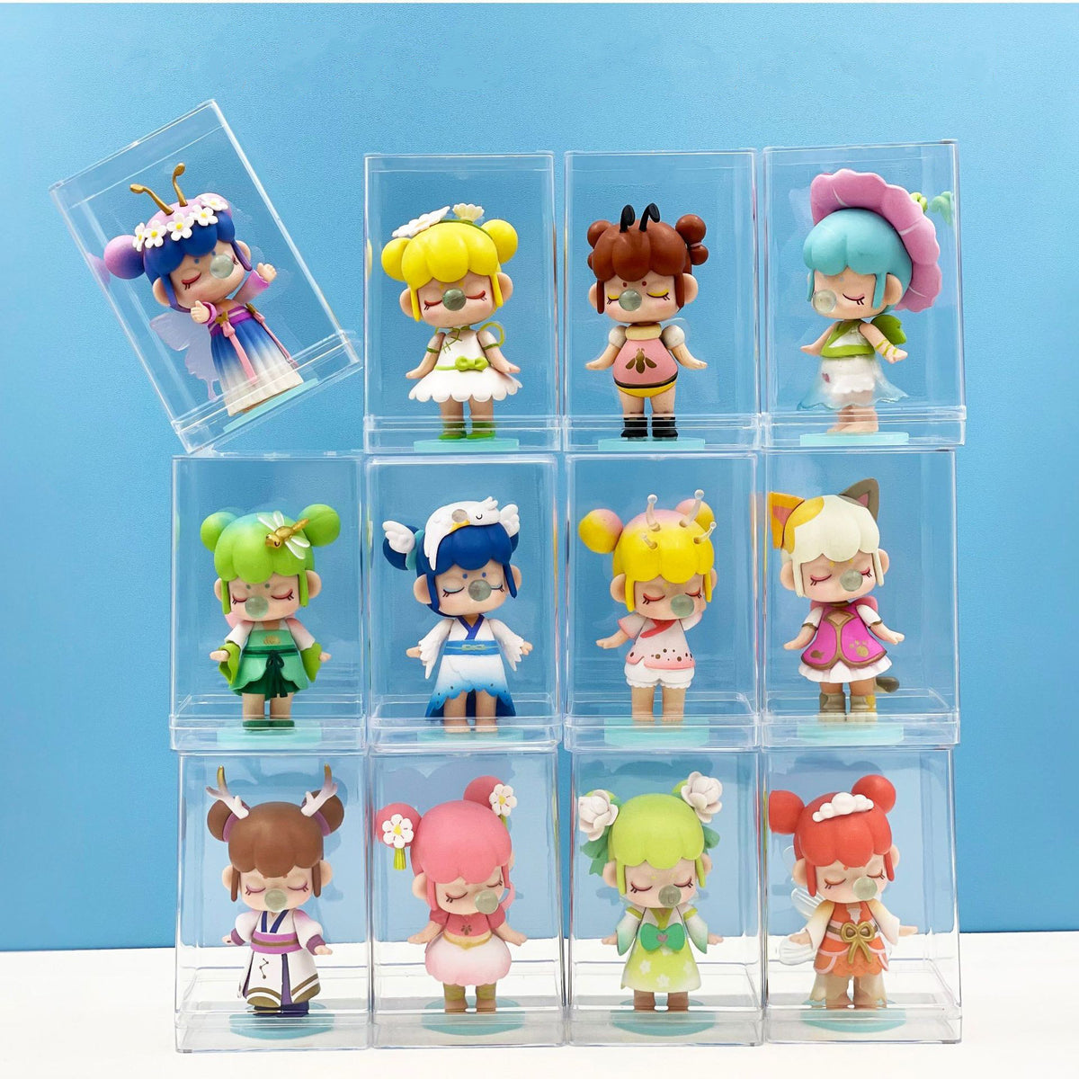 Blind Box Figurine Display Case Dustproof Clear Plastic Storage Box for Collectibles