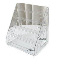 Acrylic Tiered Display Stand for Badges and Collectibles, Desktop Organizer