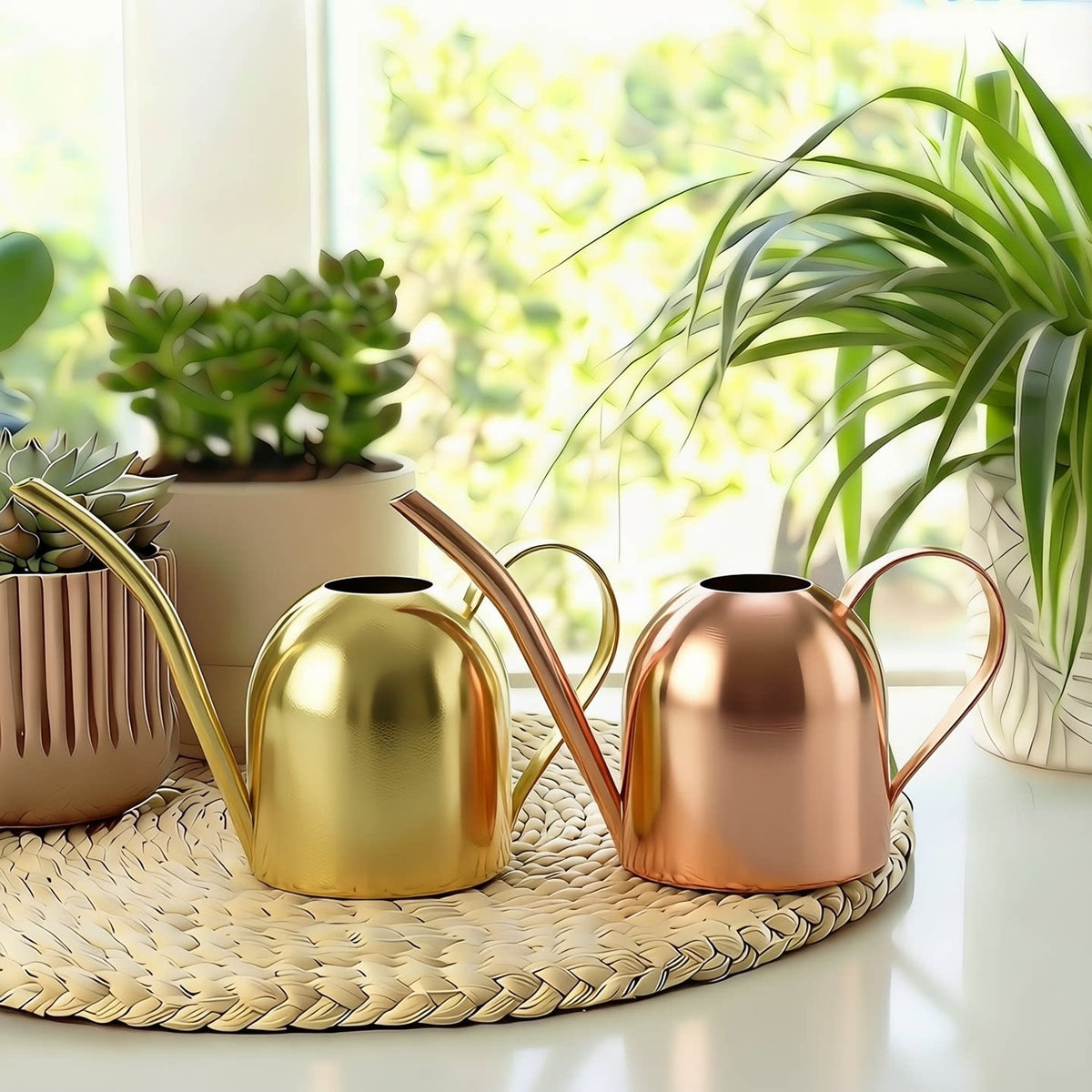 Stainless Steel Long Spout Watering Can for Indoor Plants, 500ml